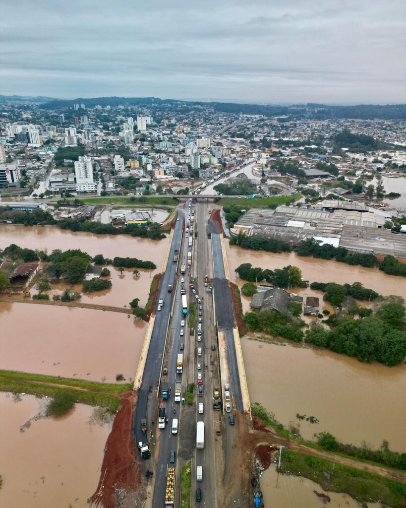 Cidade de São Leopoldo alagada.